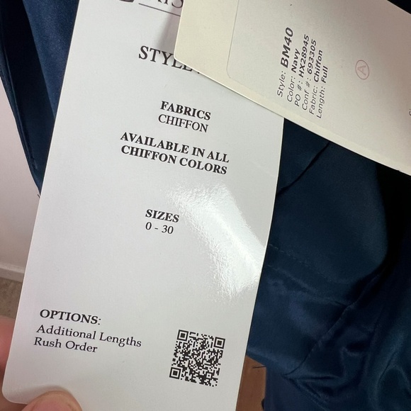 Christina Wu Celebration Navy Sleeveless Dress Style BM40 New Size 4 Bridesmaid - Picture 8 of 8